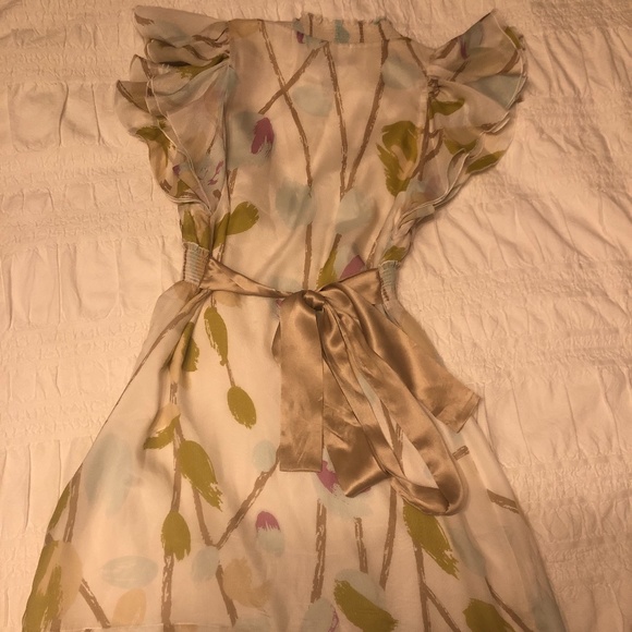 BCBG MAXAZRIA FLORAL DRESS X-SMALL PASTELS - Picture 8 of 8